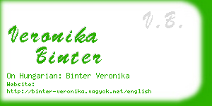 veronika binter business card
